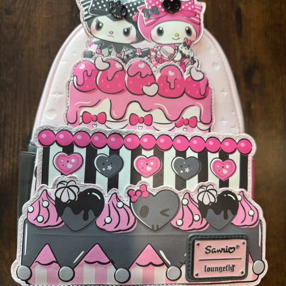 Sanrio Kuromi Monochrome and My Melody Mini Backpack NWT​